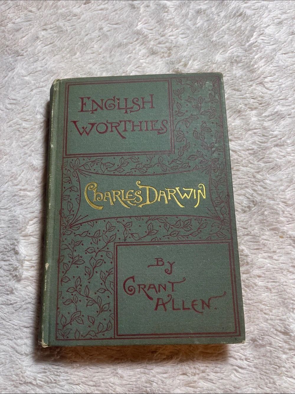 Vintage English worthies by Grant Allen hardcover book